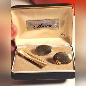 Vintage ANSON | Cuff Links with Tie Clip